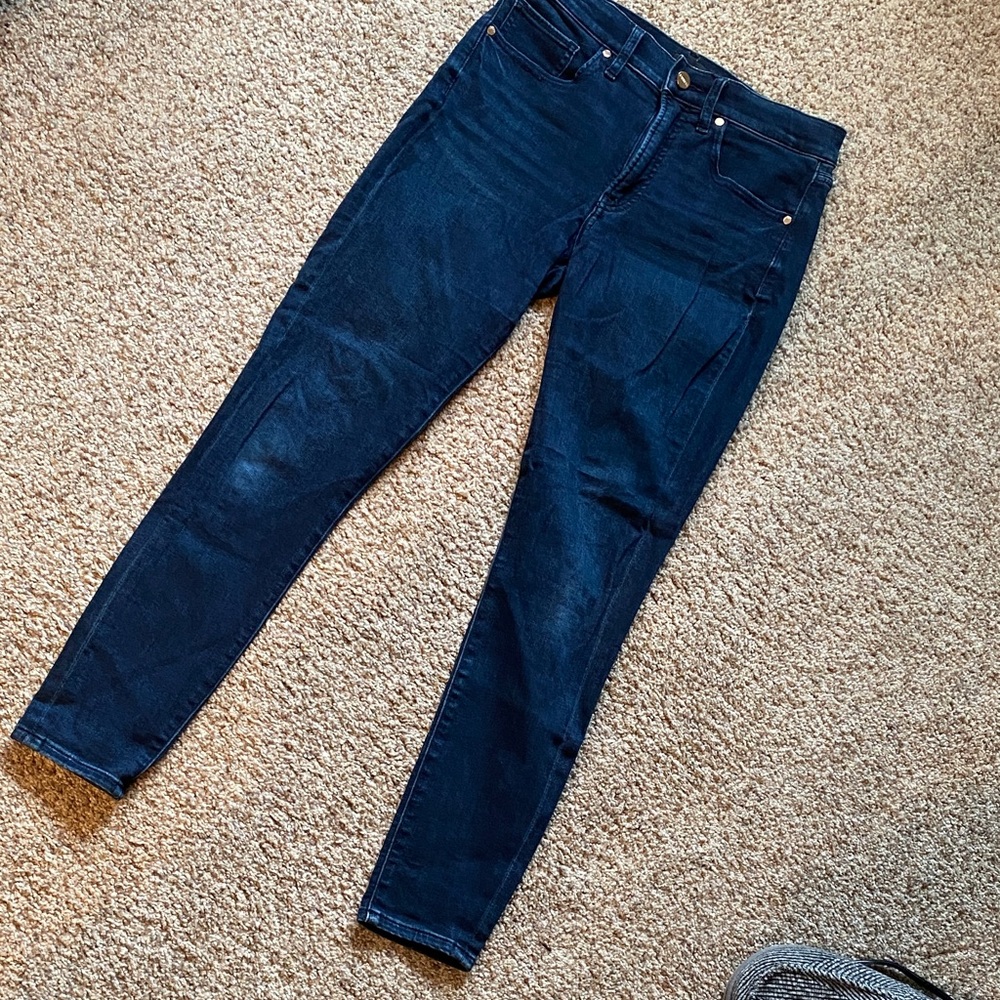 Express Dark Indigo Women's Skinny Jeans - Mid Rise